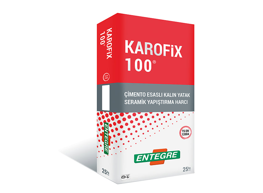 KAROFiX 100® Çimento Esaslı Kalın Yatak Seramik Yapıştırma Harcı BEYAZ C1TE