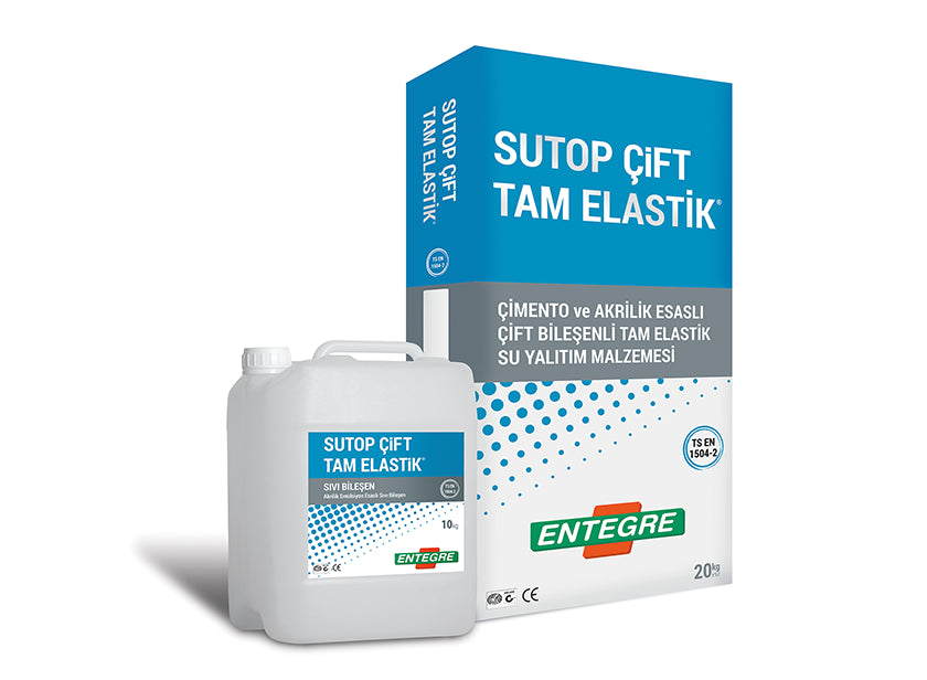 SUTOP ÇiFT TAM ELASTiK® SET Çimento ve Akrilik Esaslı Çift Bileşenli Su Yalıtım Malzemesi