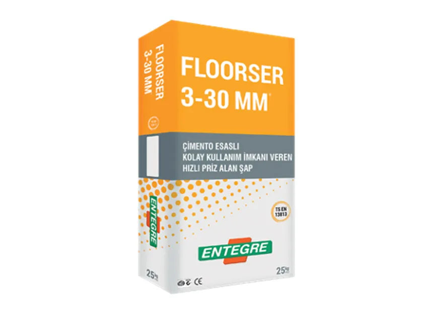 FLOORSER® Çimento Esaslı Hızlı Priz Alan Şap (3-30mm)